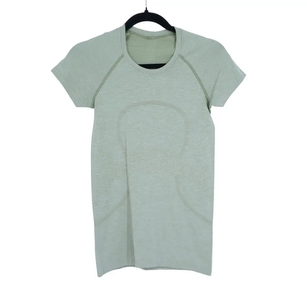 LULULEMON Swiftly Crew Tech Rosemary Green Fern Short Sleeve Running Women's 4